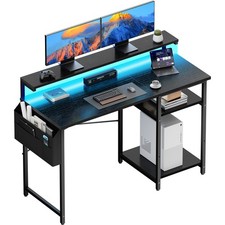 Computer Desk with LED Lights