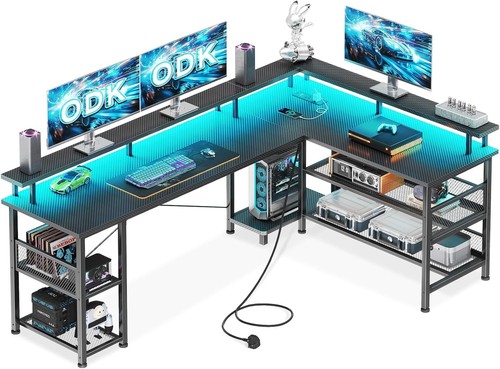 Shaped gaming desk with - gaming,